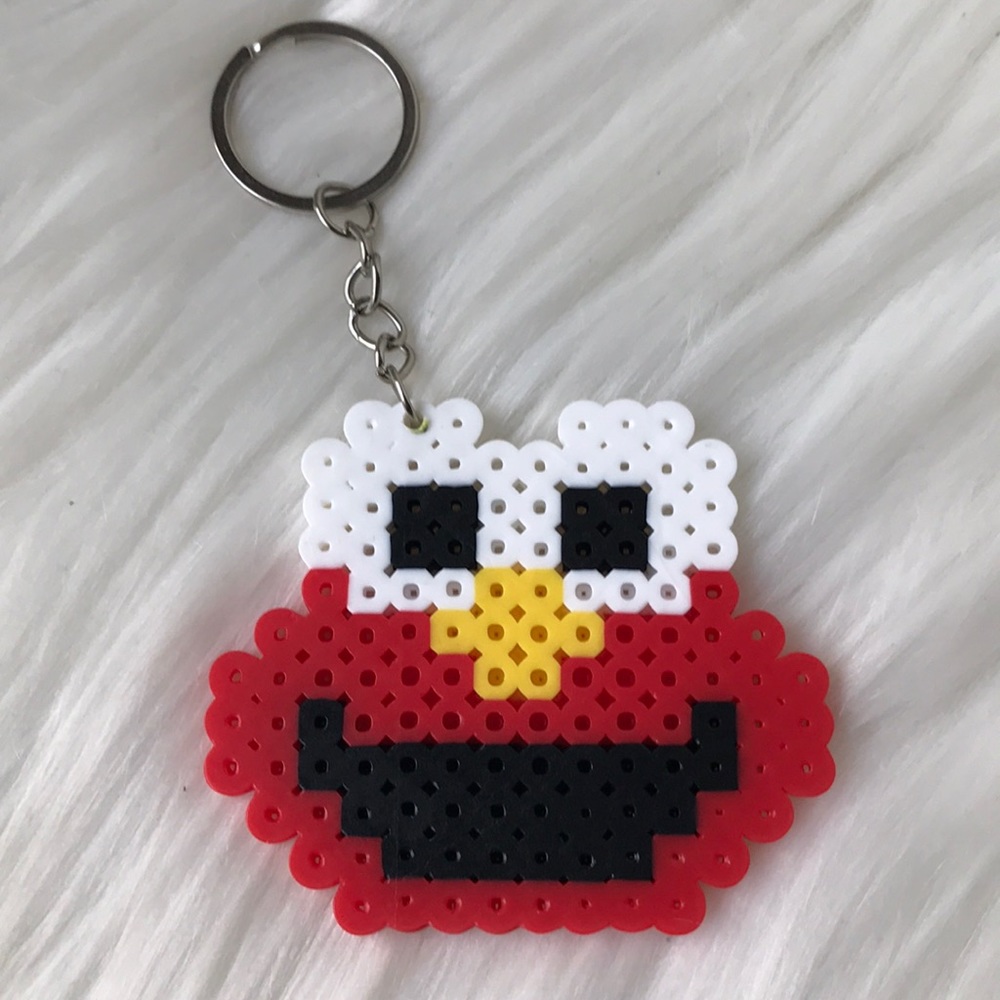 Elmo keychain handmade perle beads
